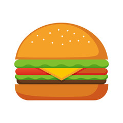 hamburger isolated on white background