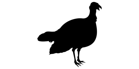 Turkey Silhouette Vector Illustration – Wild Bird Design