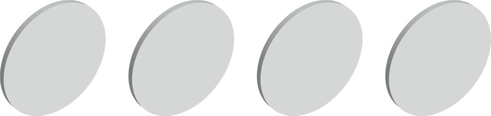 Modern Vector 3D Circles with  Glow Borders – Bright and Illuminated Shapes for White Background Designs, Night Banners, and Stylish Digital Effects