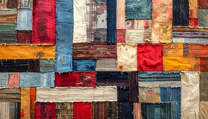 Colorful patchwork textile design