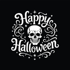 Happy Halloween Skull Graphic