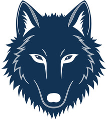 Fototapeta premium Modern wolf face vector icon design, perfect for sports mascots, hunting brands, gaming logos, and tribal artwork.