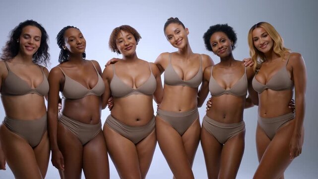 Diverse group of women embracing body positivity