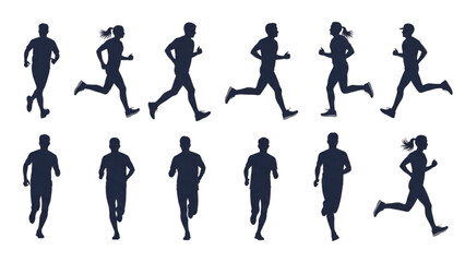 People in Fitness Gym Vector Illustration Set – Cardio and Strength Training Exercises AI EPS PNG JPEG
