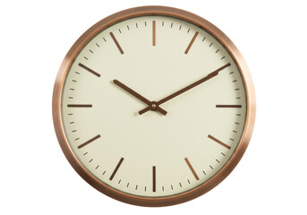 Isolated Clock Shows Ten Past One o'clock - Timekeeping, Home Decor, Office Supply, Deadline