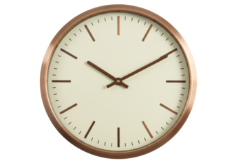 Isolated Clock Shows Ten Past One o'clock - Timekeeping, Home Decor, Office Supply, Deadline