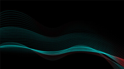 cute round dot waving curv mesh line on solid dark background pc wallpaper 4k images © kahinur