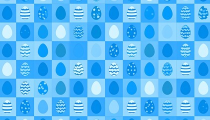 Blue Easter egg pattern