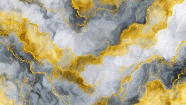 A golden marble texture with cloudy gray veins and a distinctive speckled grain pattern suitable for background design