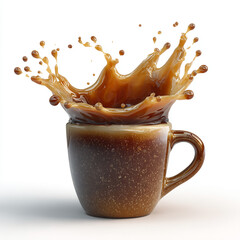 Enjoy a dynamic coffee splash with this stunning mug, perfect for energizing your brand and adding a vibrant touch to your designs and marketing materials today