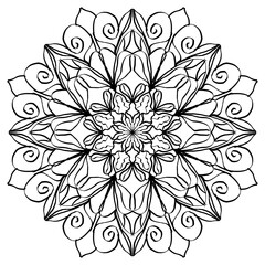Intricate Mandala Line Art for Coloring