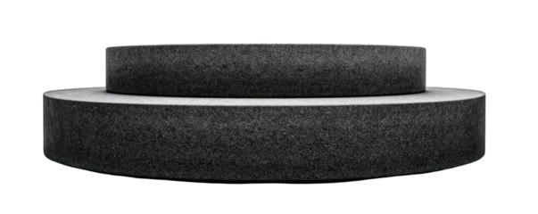 Black Glitter Two Tiered Round Pedestal on Black Background