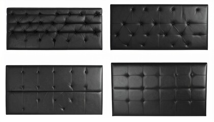 Four Black Leather Headboard Designs Button Tufted Upholstery Options