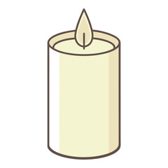 candle vector illustration, solid white background (3).eps