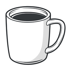 coffee mug vector illustration, solid white background (3).eps