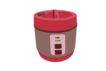 Rice cooker illustration. Suitable as an Asian food design element.