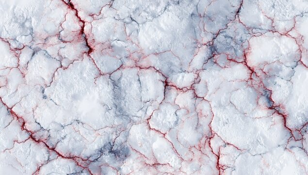 Texture of abstract marble featuring veins of white, blue, and magenta, displaying a cracked pattern and detailed surface