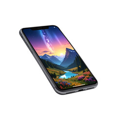 Mobile phone premium png digital device for make mockup