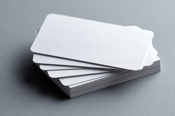 Blank business cards stacked