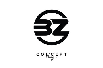 BZ Creative Circle Monogram Logo Design – Modern Branding Concept