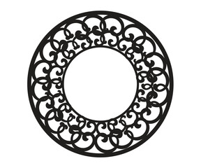 artistic creative black floral circle.eps