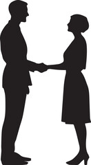 Handshake Between Man and Woman – Symbol of Unity, Partnership, and Agreement