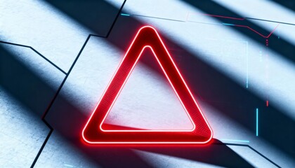 A virus alert warning displayed on a digital screen with red danger symbols and glitch effects, in a futuristic environment	