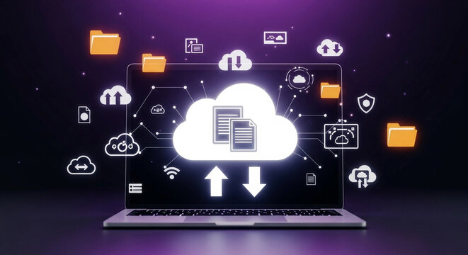 Cloud Computing and Data Transfer on Laptop