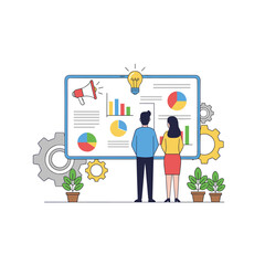 Marketing manager working together on marketing plans