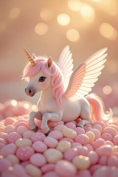 white horse with pink ribbon