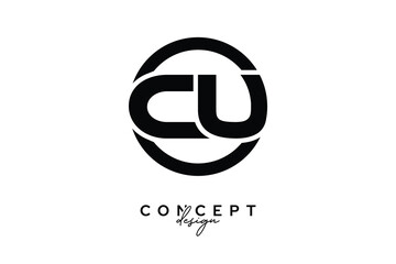 CU Creative Circle Monogram Logo Design &ndash; Modern Branding Concept