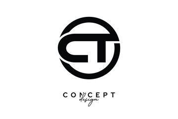 CT Creative Circle Monogram Logo Design – Modern Branding Concept