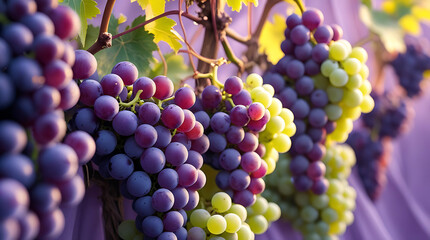 bunch of grapes Juicy Cherry Summer Pattern Wallpaper