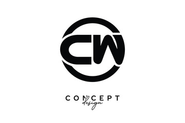 CW Creative Circle Monogram Logo Design &ndash; Modern Branding Concept