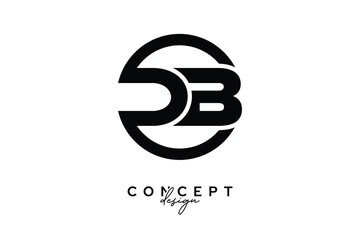 DB Creative Circle Monogram Logo Design – Modern Branding Concept