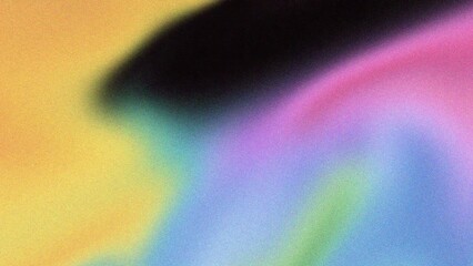 Yellow, Black, Pink, and Blue Soft Gradient with Grainy Texture abstract background