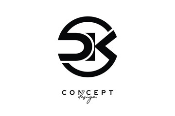 DK Creative Circle Monogram Logo Design – Modern Branding Concept