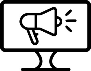 Digital marketing outline icon