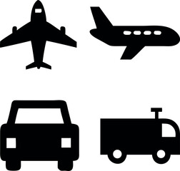 set of transport icons