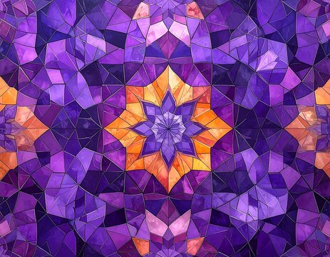 Intricate, vibrant mosaic pattern