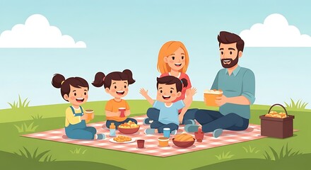 Family picnic outdoor. (1)