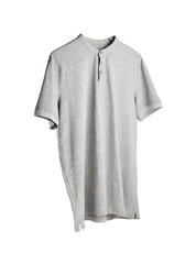 Fototapeta premium Grey t-shirt isolated on white. Mockup for design