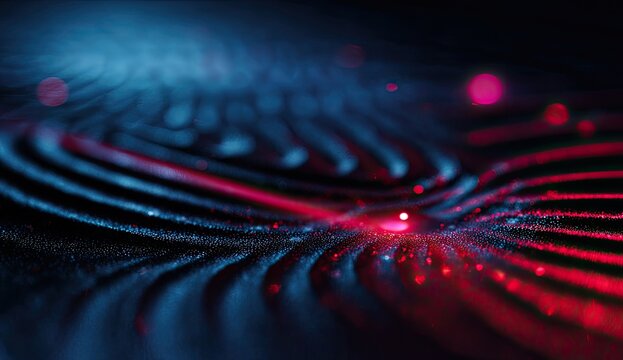 Abstract digital design with vibrant colors and intricate patterns