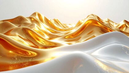 Golden and white undulating hills