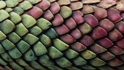 Close-up snake skin scales