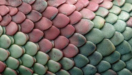Close-up reptile scales, vibrant colors