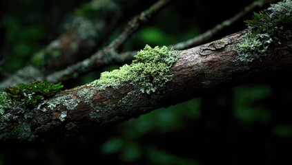 Close-up of a mossy branch