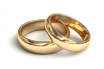 Two gold wedding rings