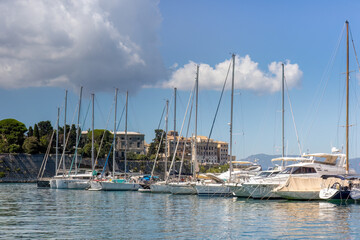 Corfu and Boats from the Old Venetian Fortress