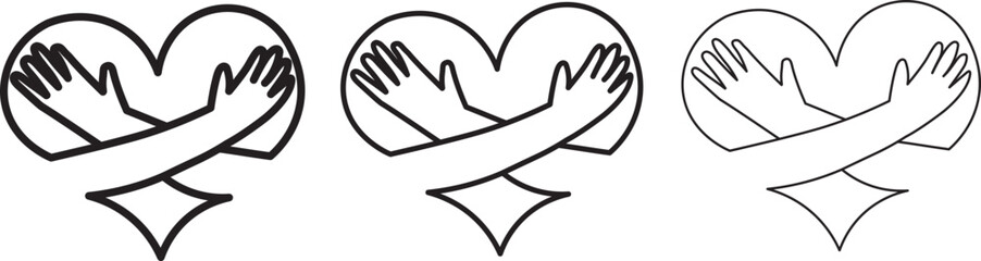 doodle love puzzle jigsaw heart shape family, team or friends concept hand drawn icon